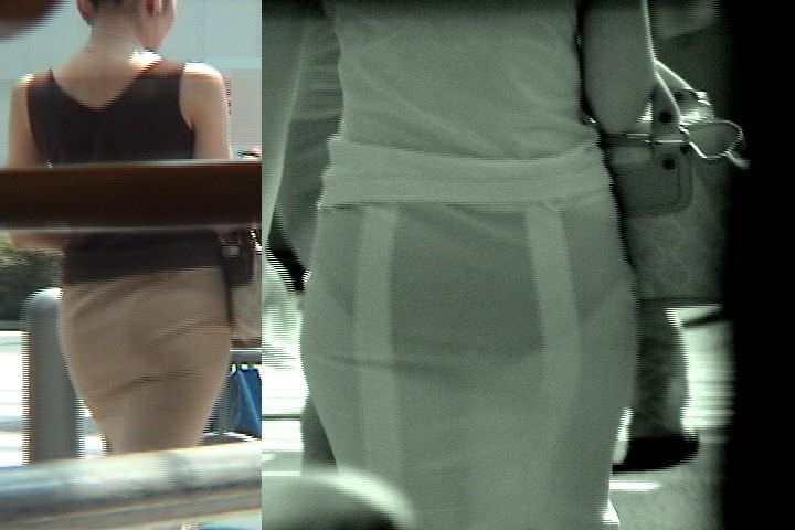 赤外線カメラの威力が半端ない！スケスケおっぱいや下着の街撮りエロ画像 276