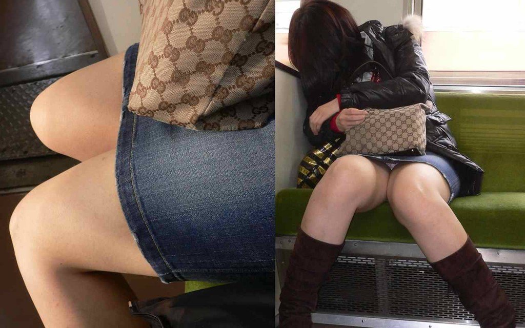 電車内で秘密のトライアングルに捉えた素人のいやらしいパンチラエロ画像 6118