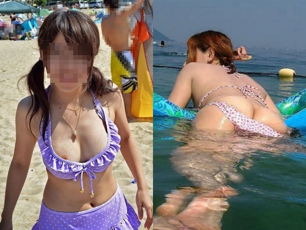 街乳首見え 